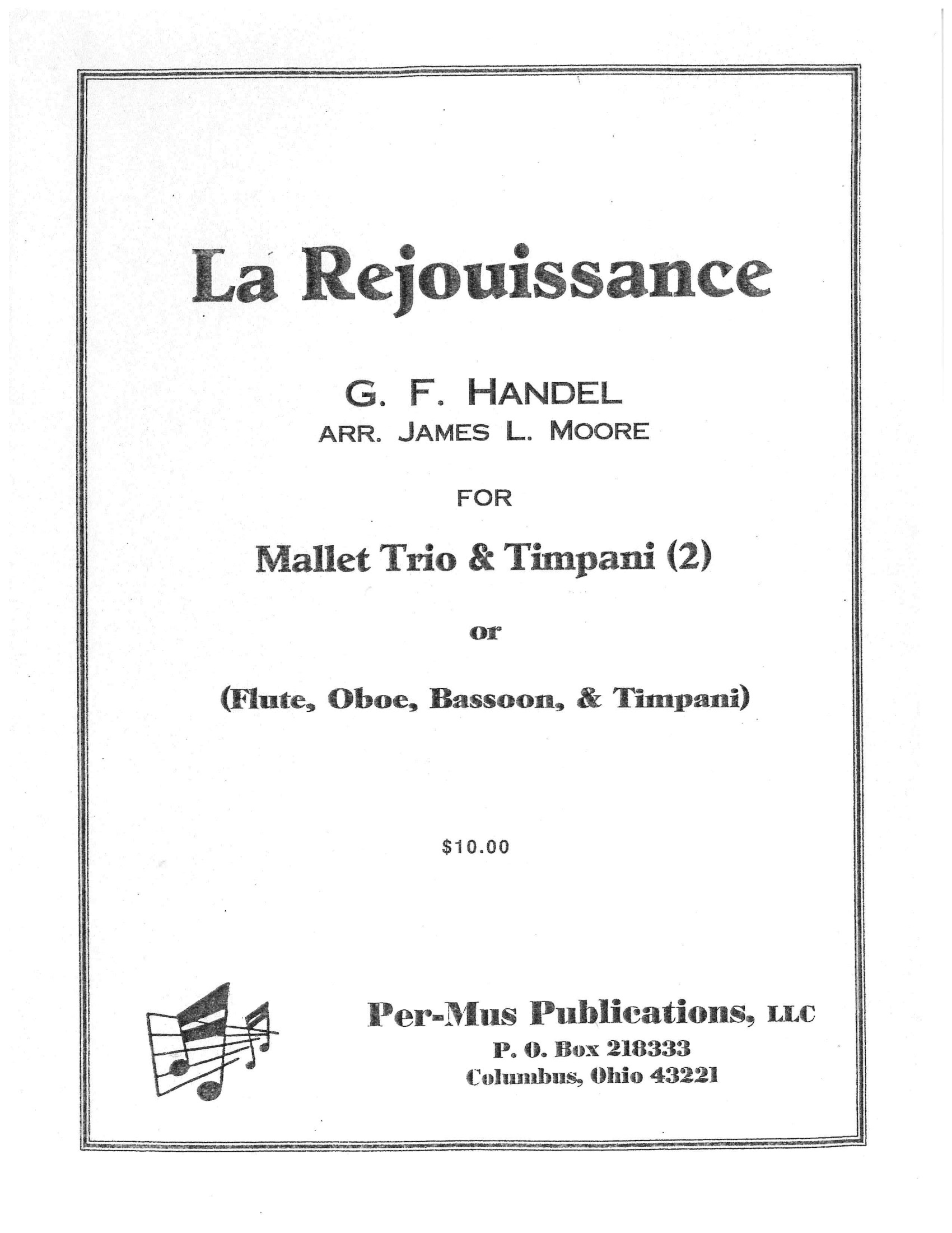 LA REJOUISSANCE - Handel